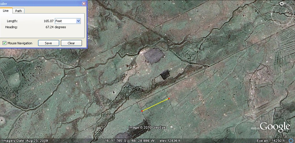 disappearing canals near Tiwanaku