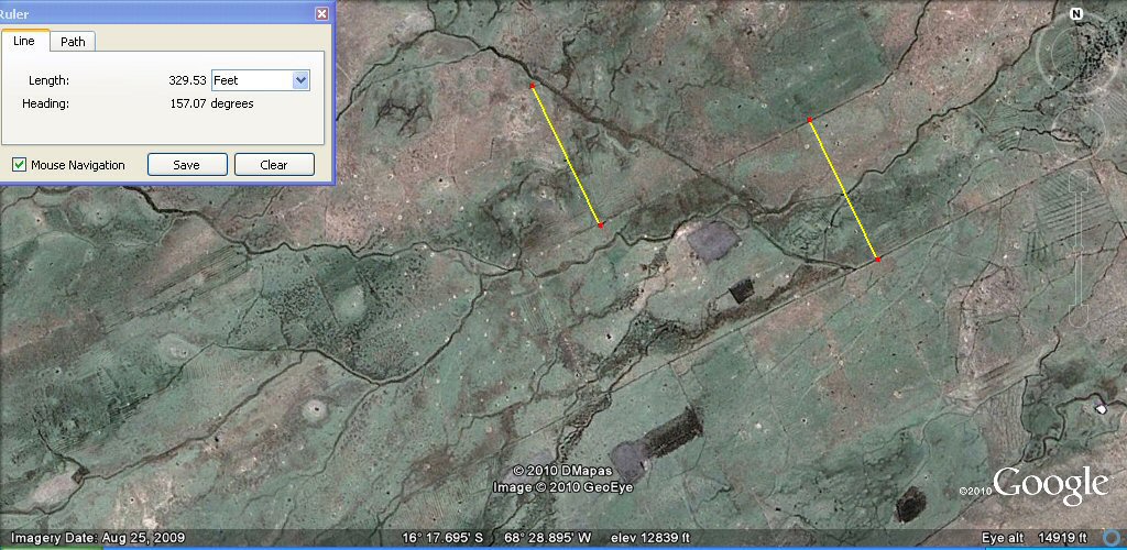 disappearing canals near Tiwanaku